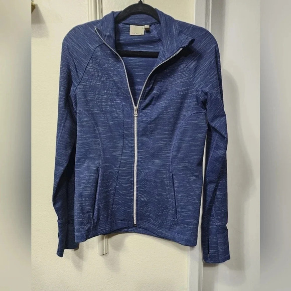 Athleta Striated Hope Jacket Full Zip Navy Blue Women’s - Size Small - Picture 5 of 10